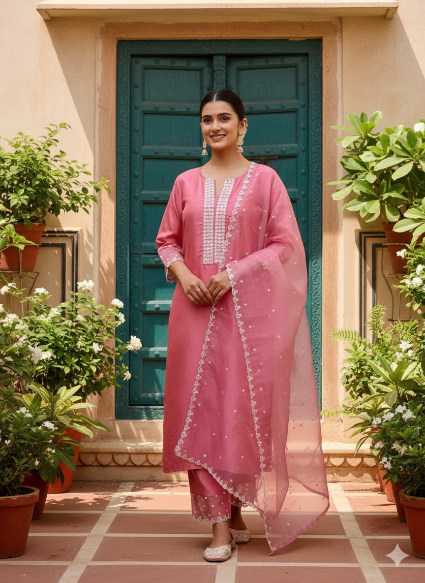 Elegant Pink Salwar Kameez Set
