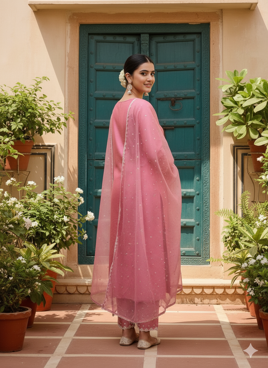 Elegant Pink Salwar Kameez Set