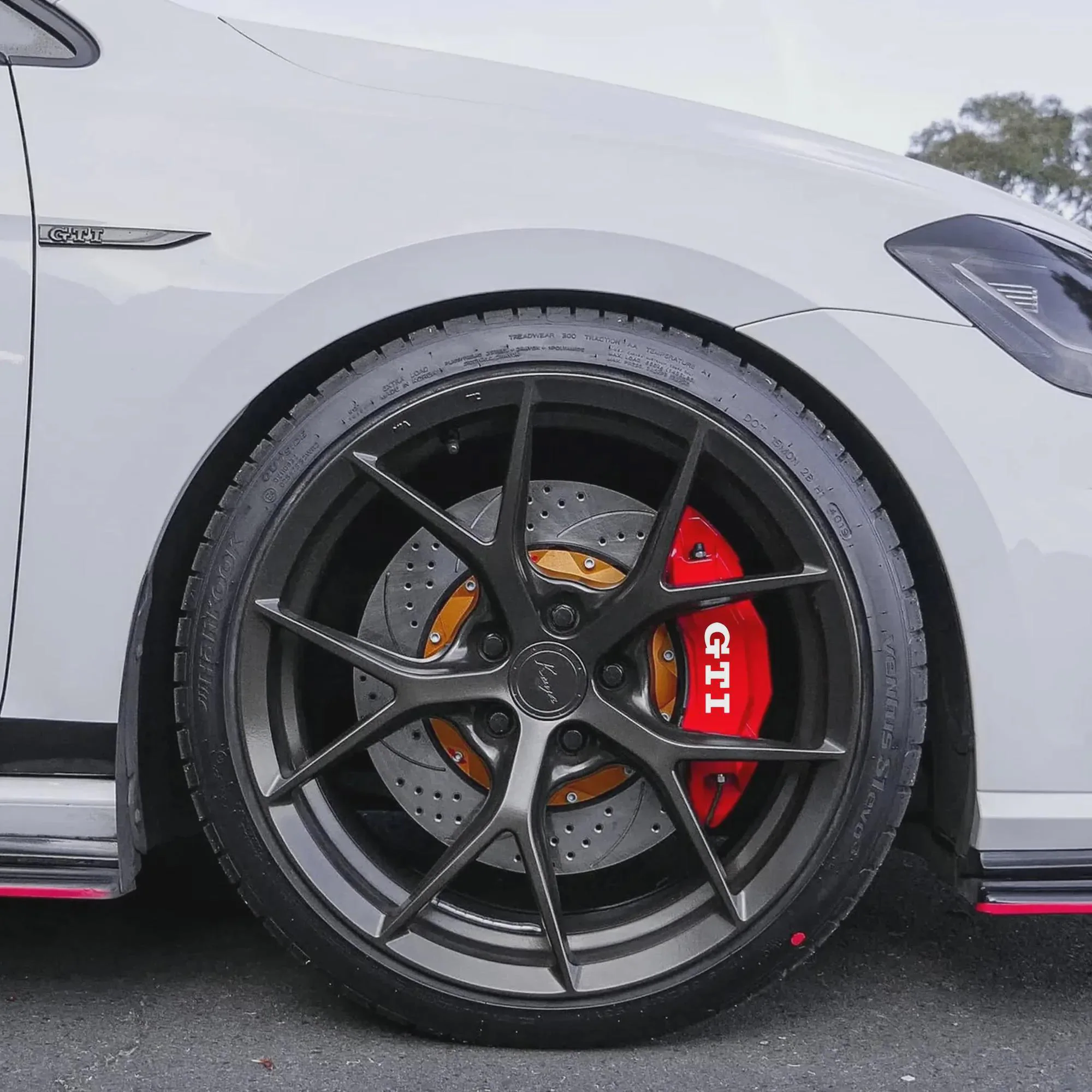 2 x Stickers GTI remplacement étrier OEM GOLF 7 