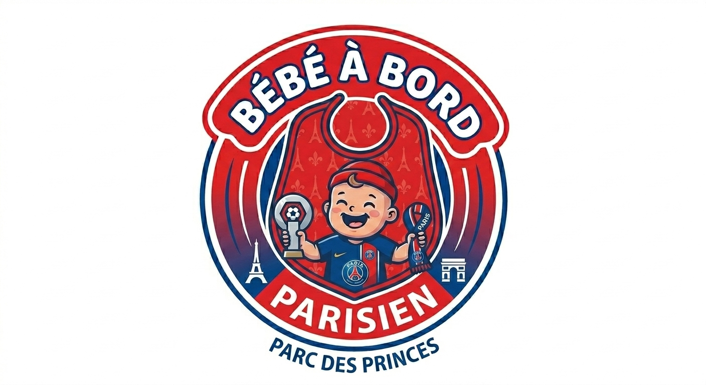 Stickers bébé à bord PSG 
