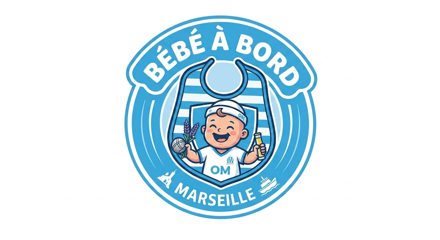 Stickers Bébé à bord Marseille
