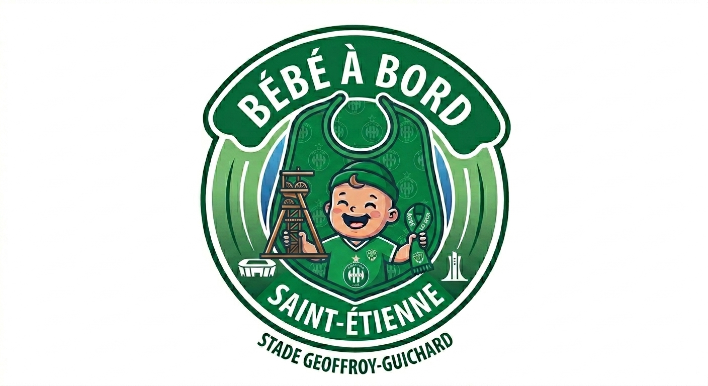 Stickers bébé à bord Saint Etienne