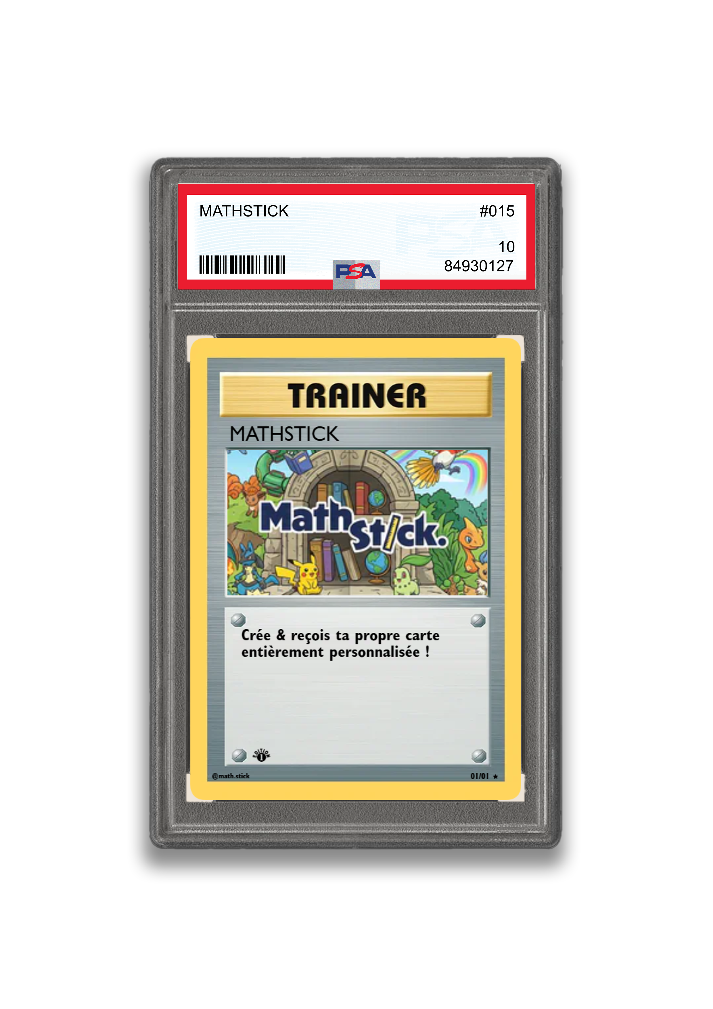 Carte pokémon DRESSEUR PSA personnalisable