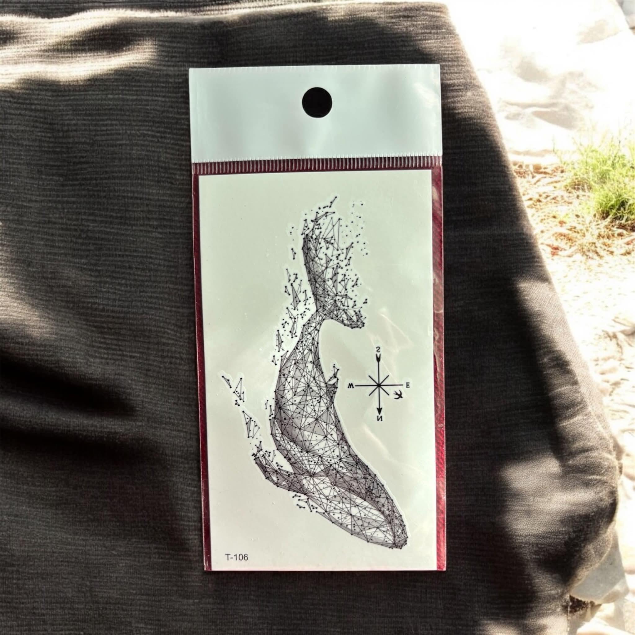 Whale Temporary Tattoo