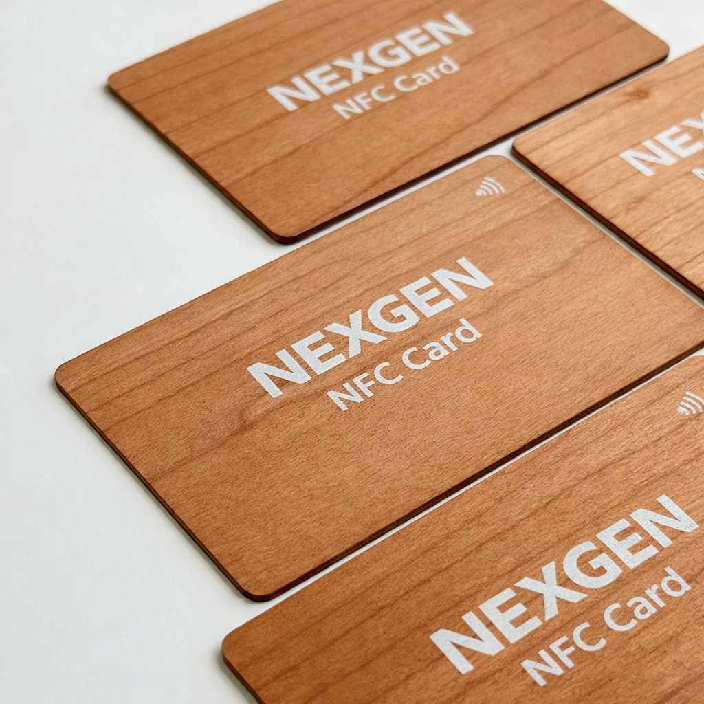 Wooden NEXGEN NFC Business Card | UV Print / Laser Engraved