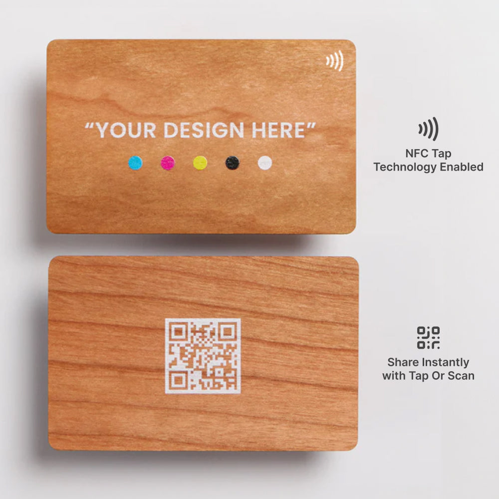 Wooden NEXGEN NFC Business Card | UV Print / Laser Engraved