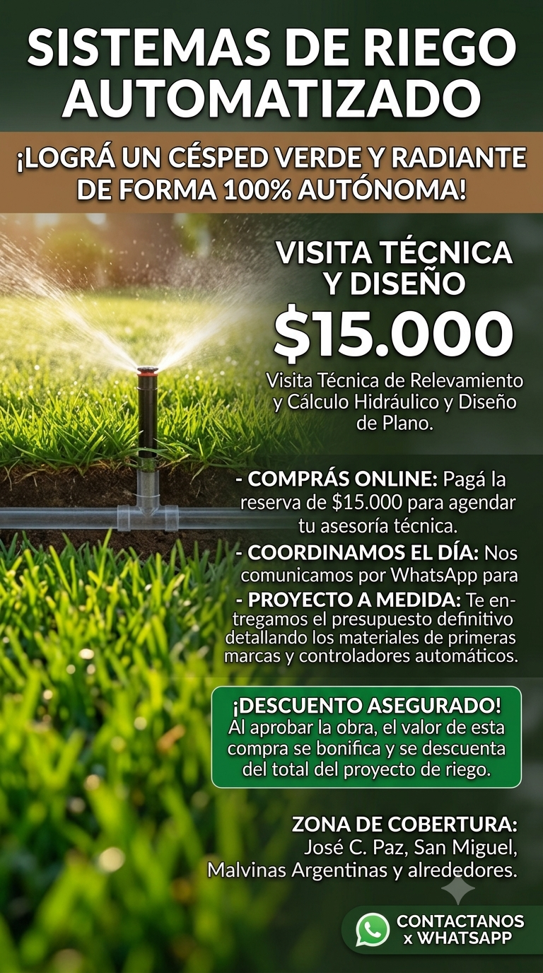 Instalación de Riego Automatizado - Visita Técnica y Diseño