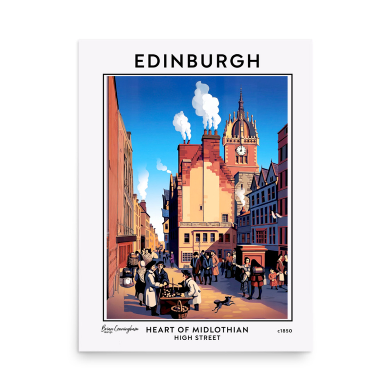 Edinburgh: Heart of Midlothian c1850