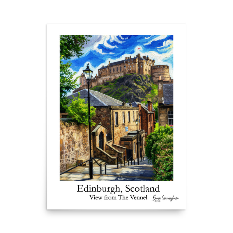 Edinburgh Castle from The Vennel