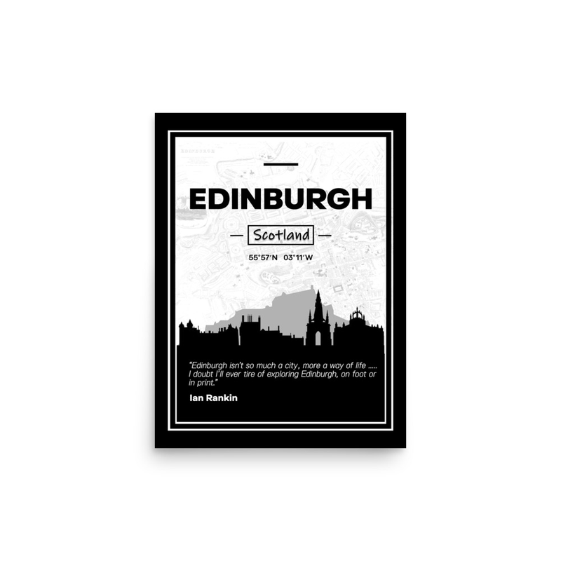 Edinburgh City Skyline Poster