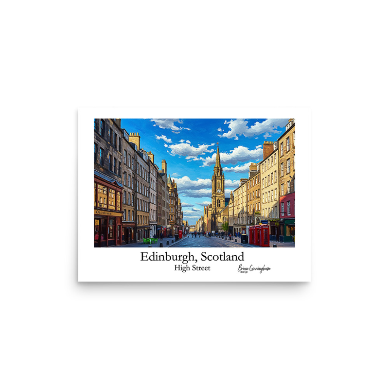 Edinburgh's High Street: Beneath the Blue Sky