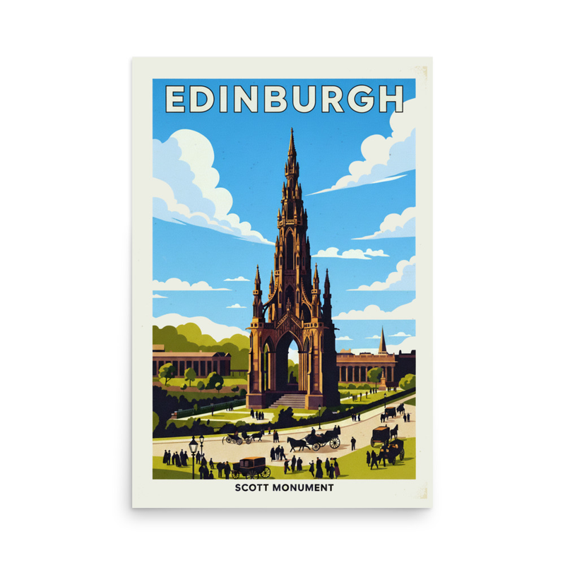 Edinburgh Scott Monument Poster (Retro)