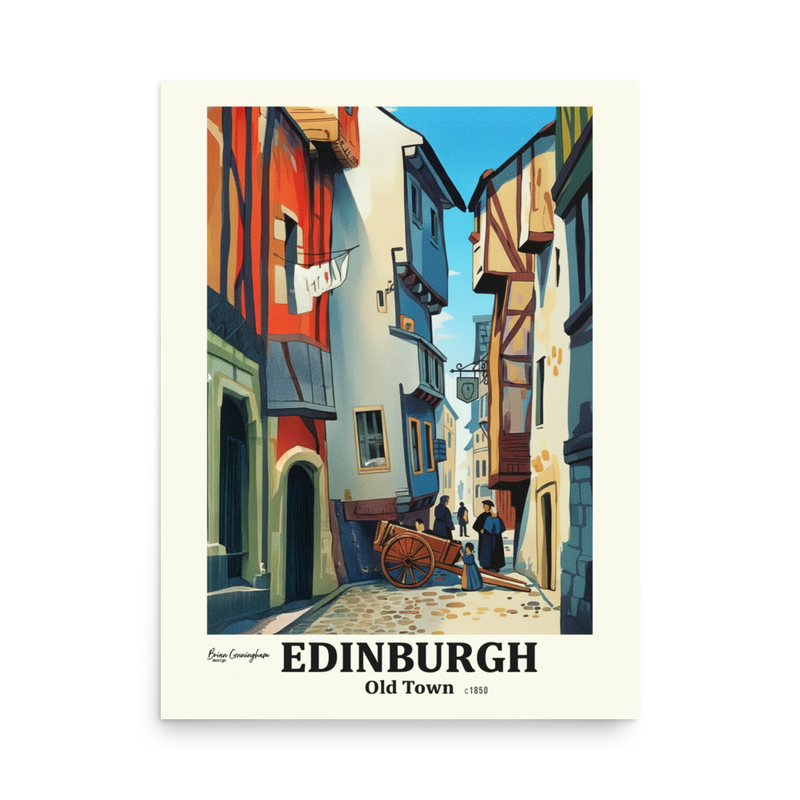 Edinburgh Old Town Art Print