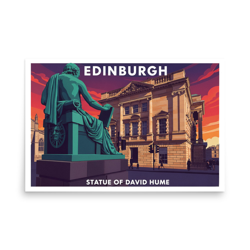 Edinburgh Statue of David Hume (Sunset)