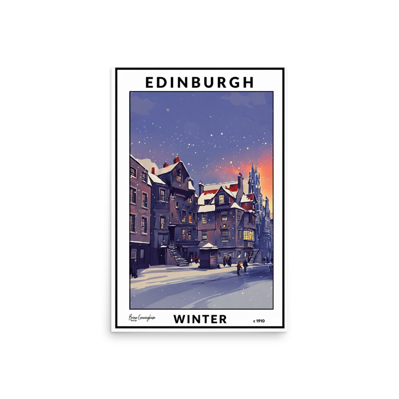 Edinburgh: High Street, Winter, c1910