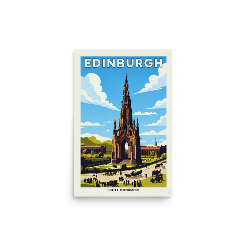Edinburgh Scott Monument Poster (Retro)