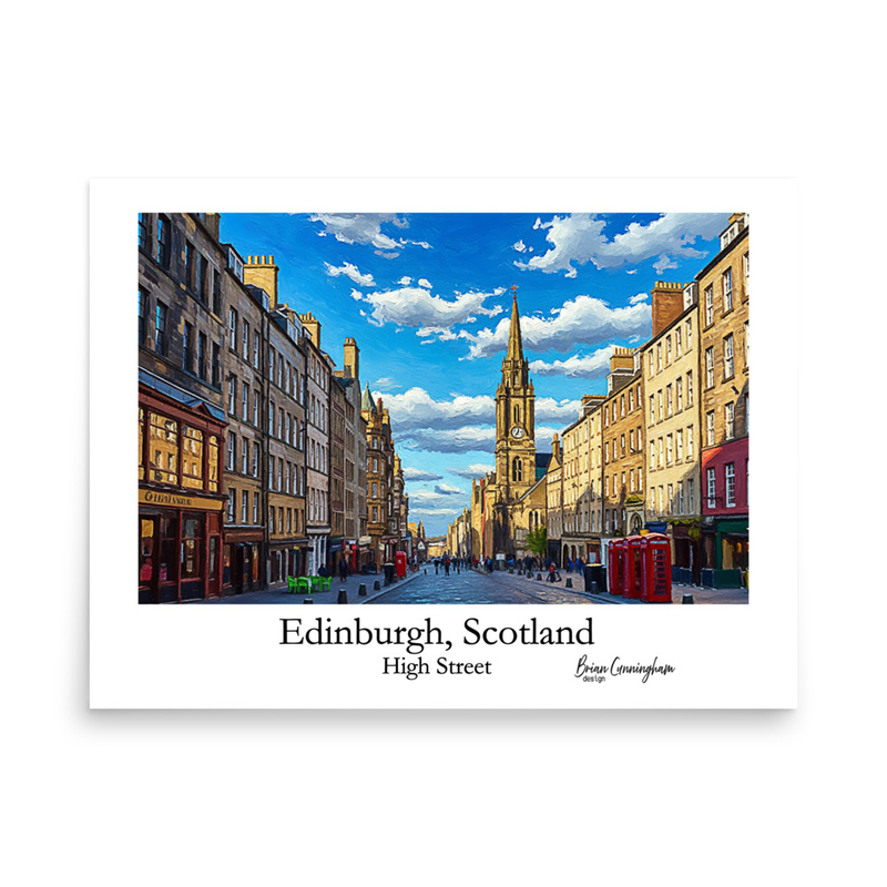 Edinburgh's High Street: Beneath the Blue Sky
