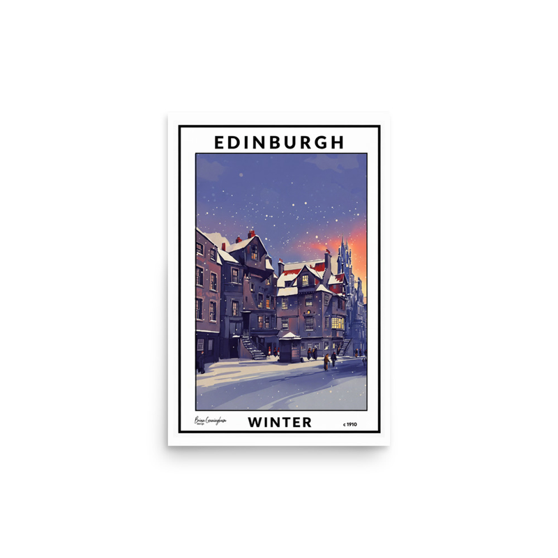 Edinburgh: High Street, Winter, c1910