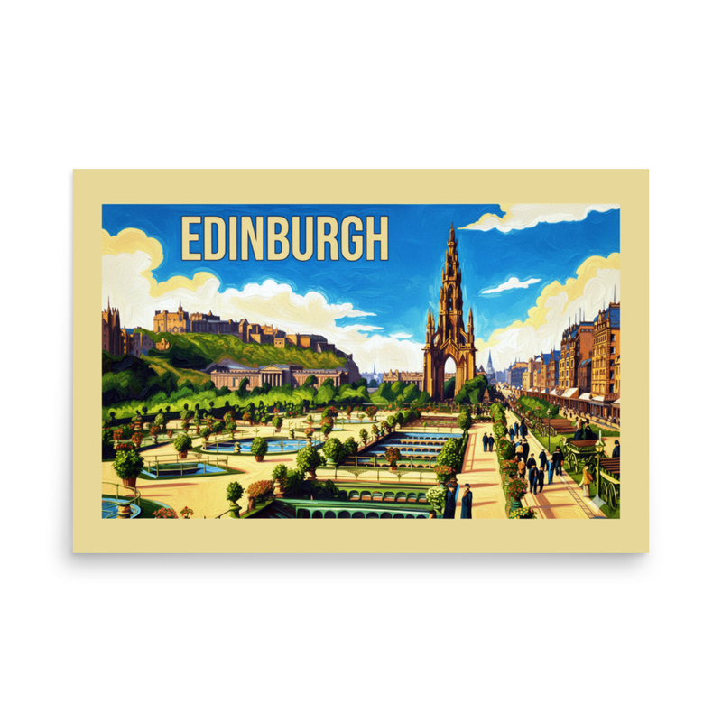 Edinburgh, Scotland, Walter Scott Monument (oil)