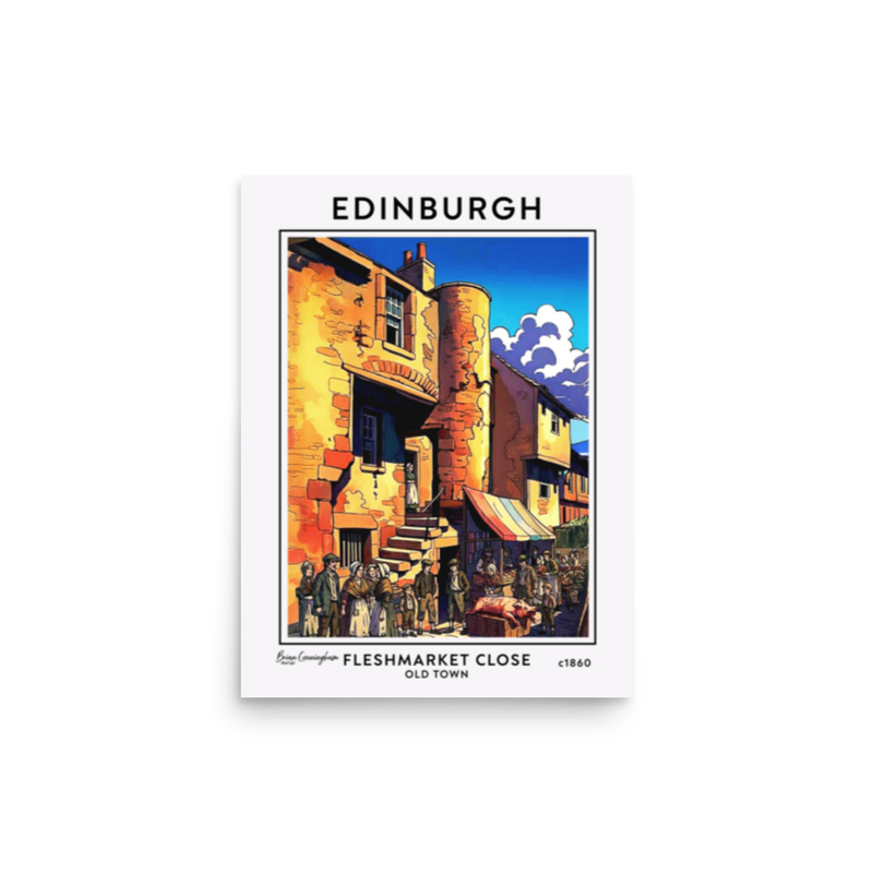 Edinburgh: Old Town, Fleshmarket Close 1800s 