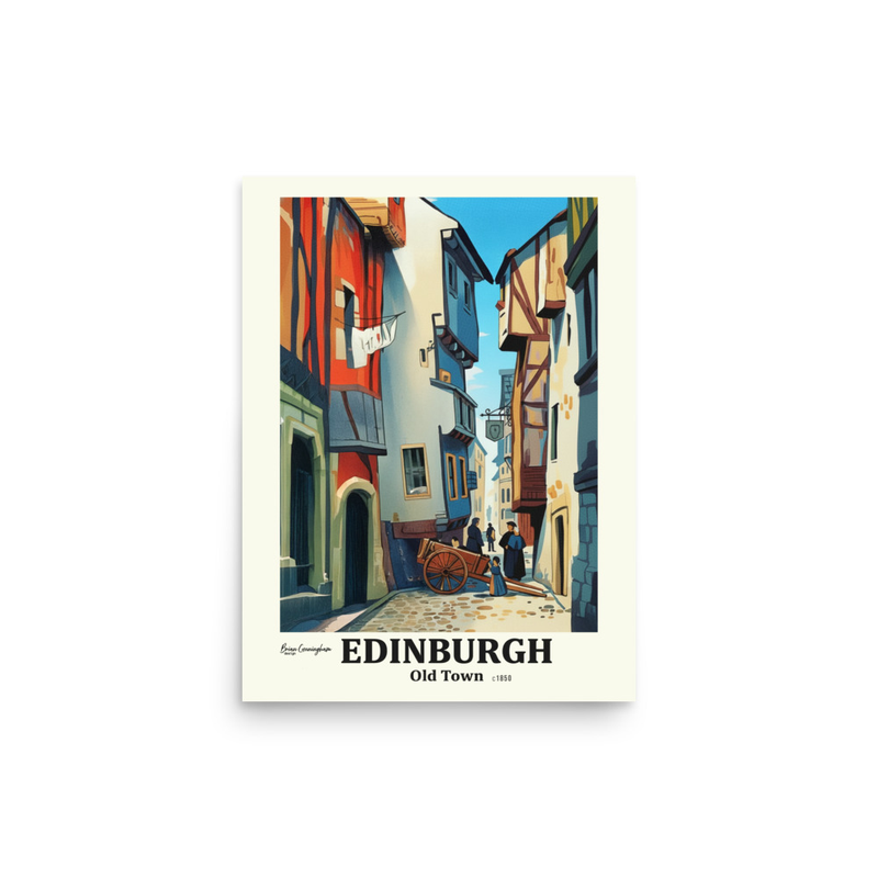 Edinburgh Old Town Art Print