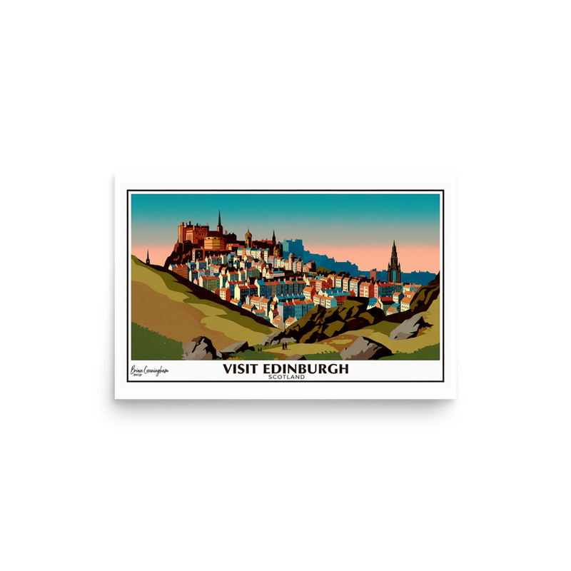 Edinburgh: The Old Town from Salisbury Crags (c1879)