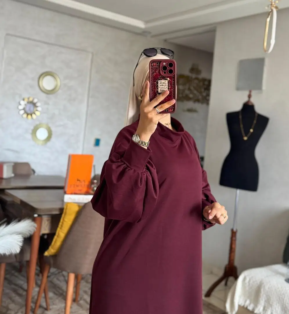 فستان طويل بكم واسع  الموديل الجديد!    Robe Frans فرنس   روب