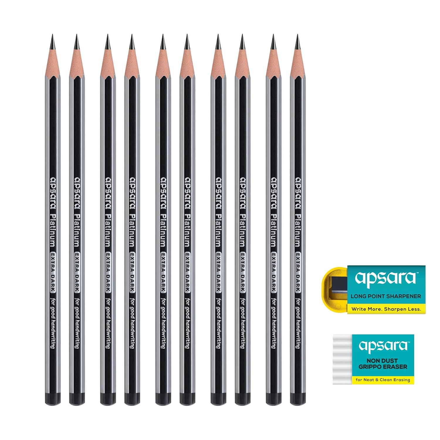 Apsara Platinum Extra Dark Pencils - Pack of 10