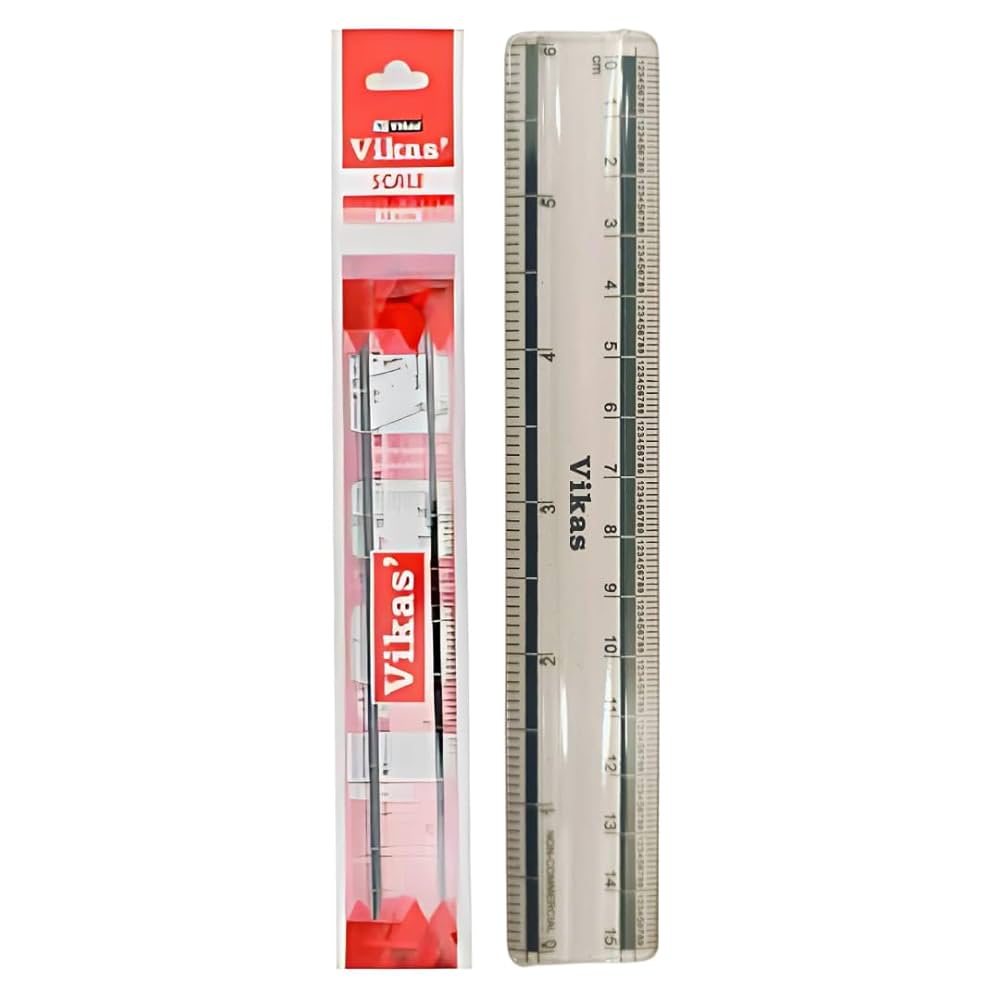 Vikas Plastic Ruler 15 cm