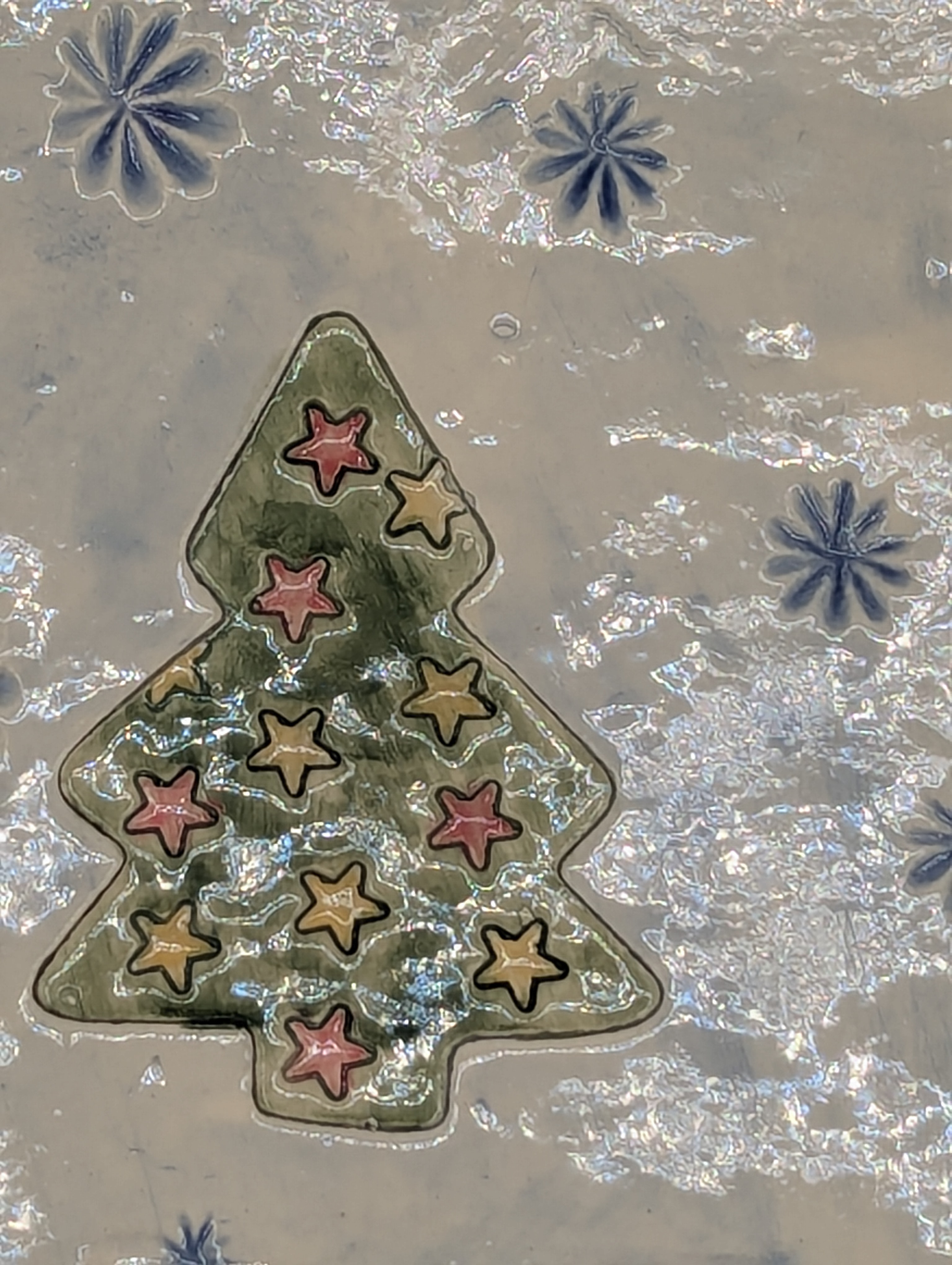 Christmas Footed  Serving Tray