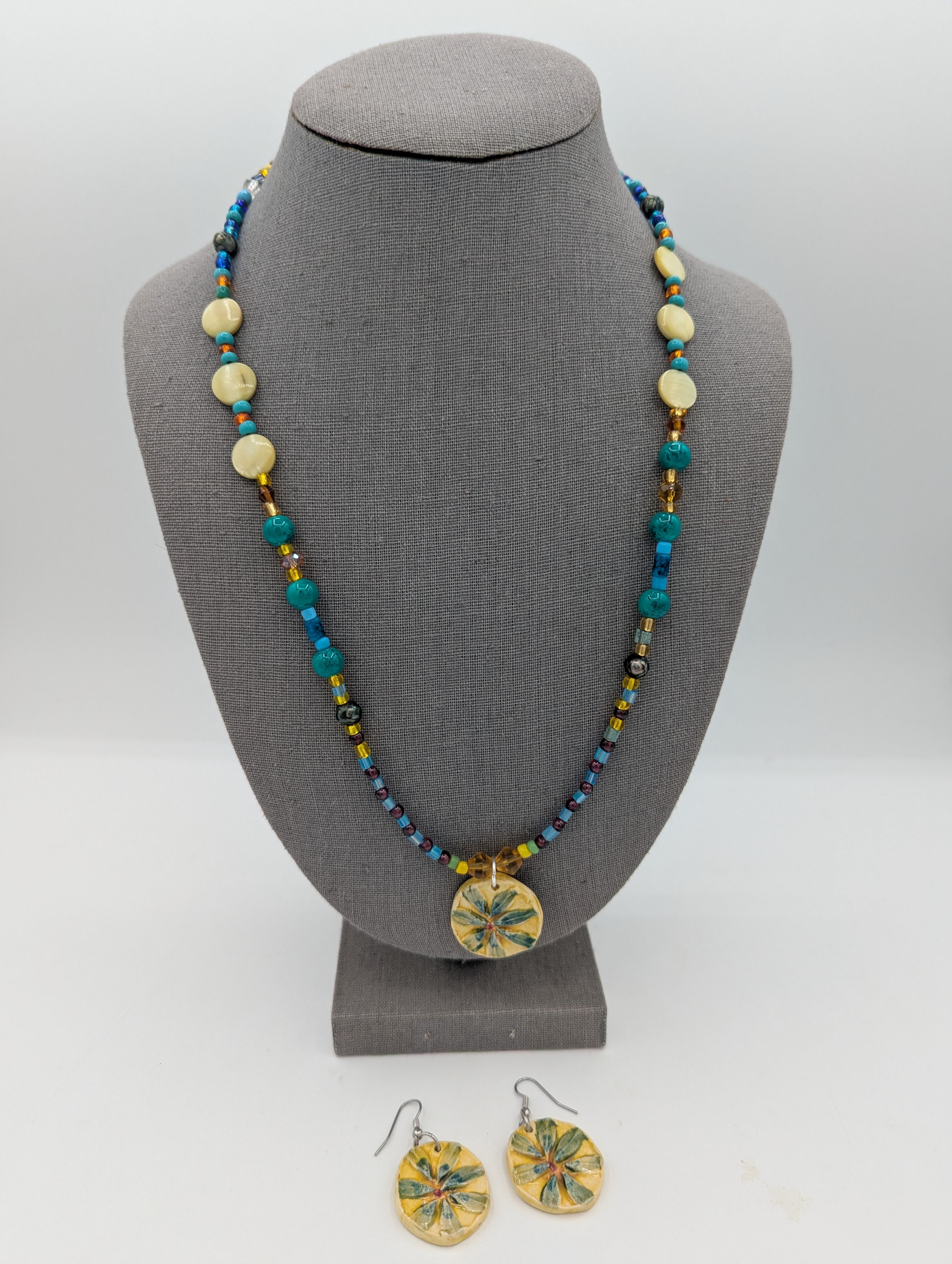 Cornflower Necklace Set