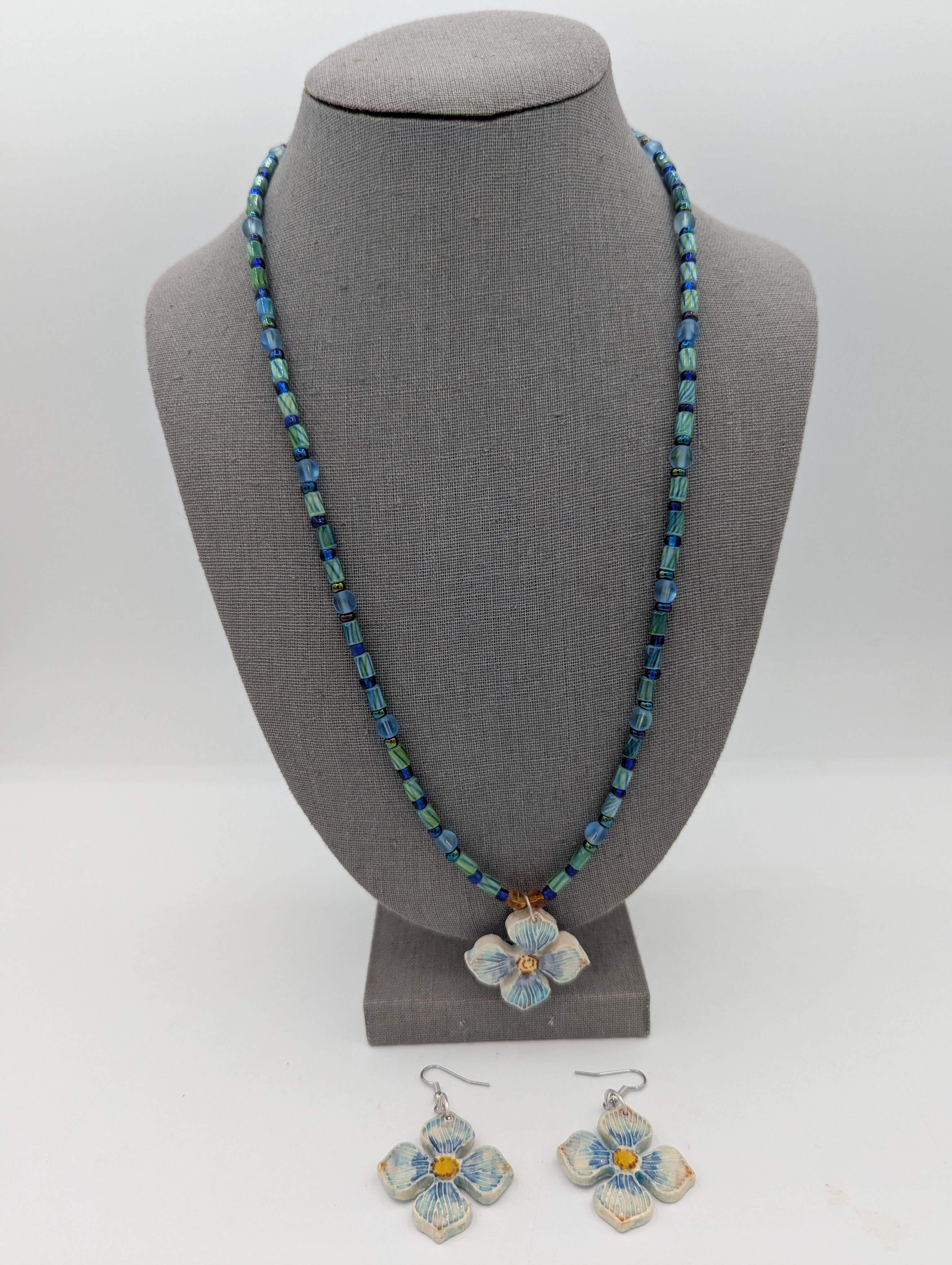 Dogwood Necklace and Earrings