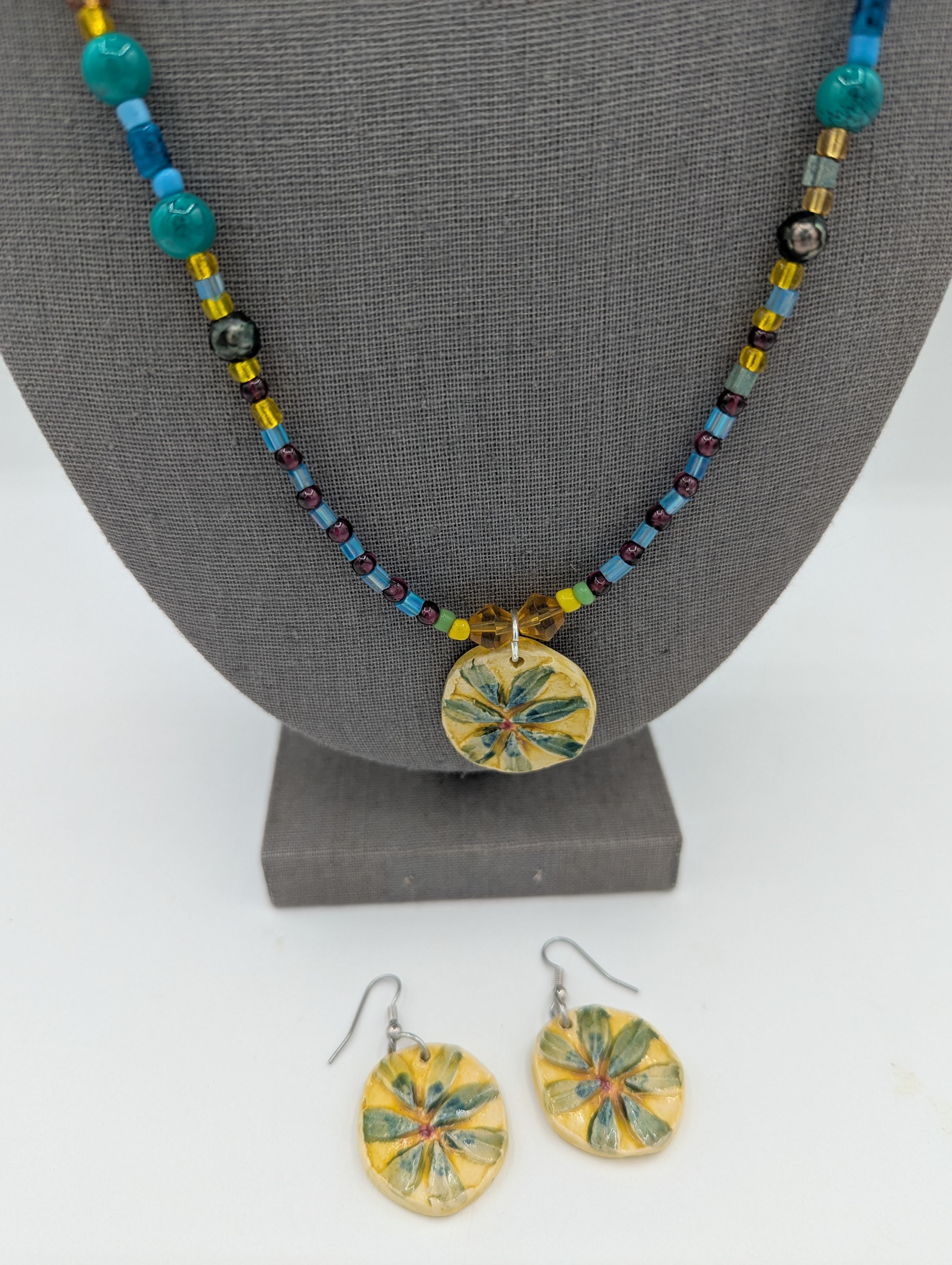 Cornflower Necklace Set