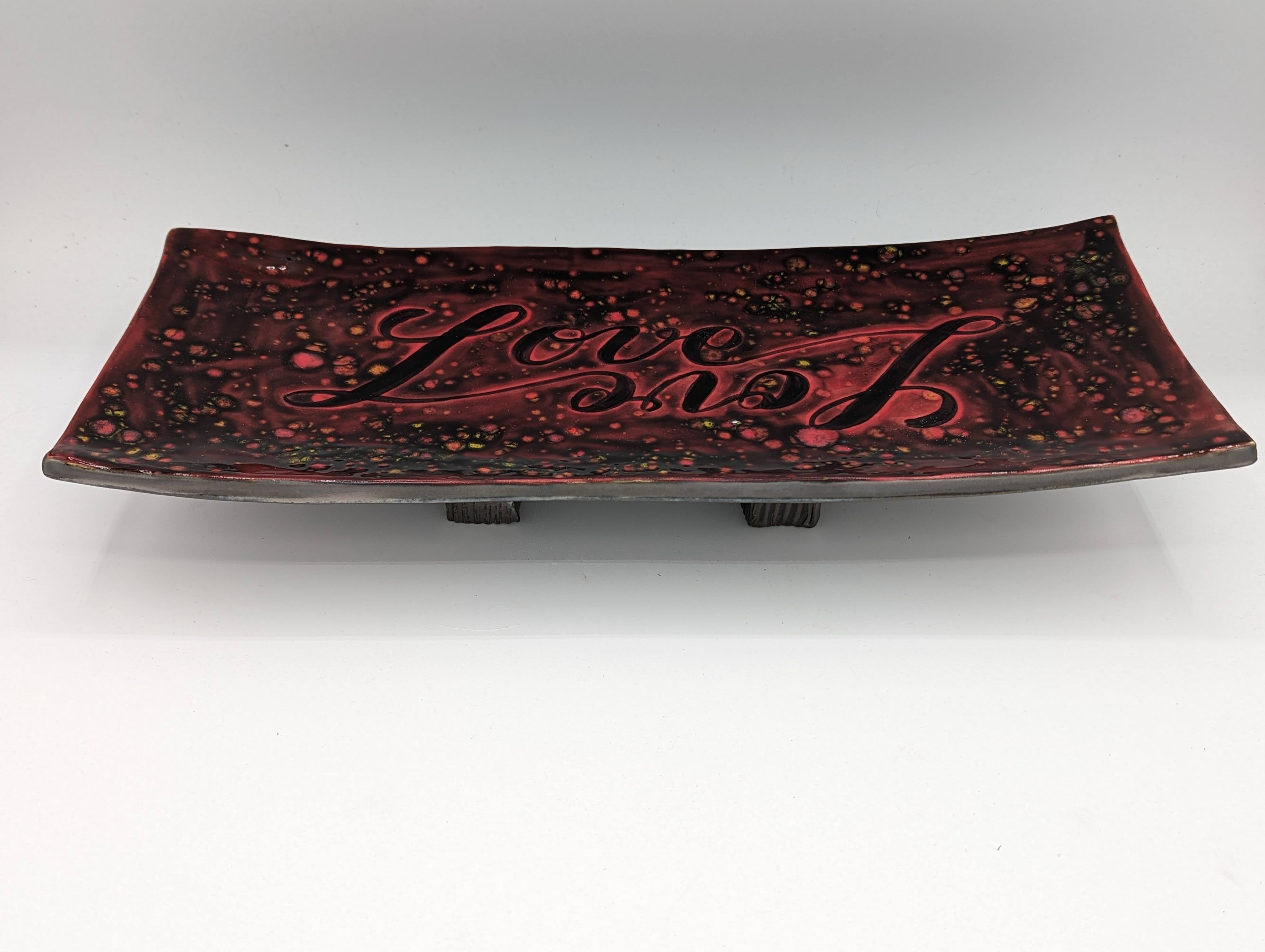 Love Infinity Footed Serving Tray