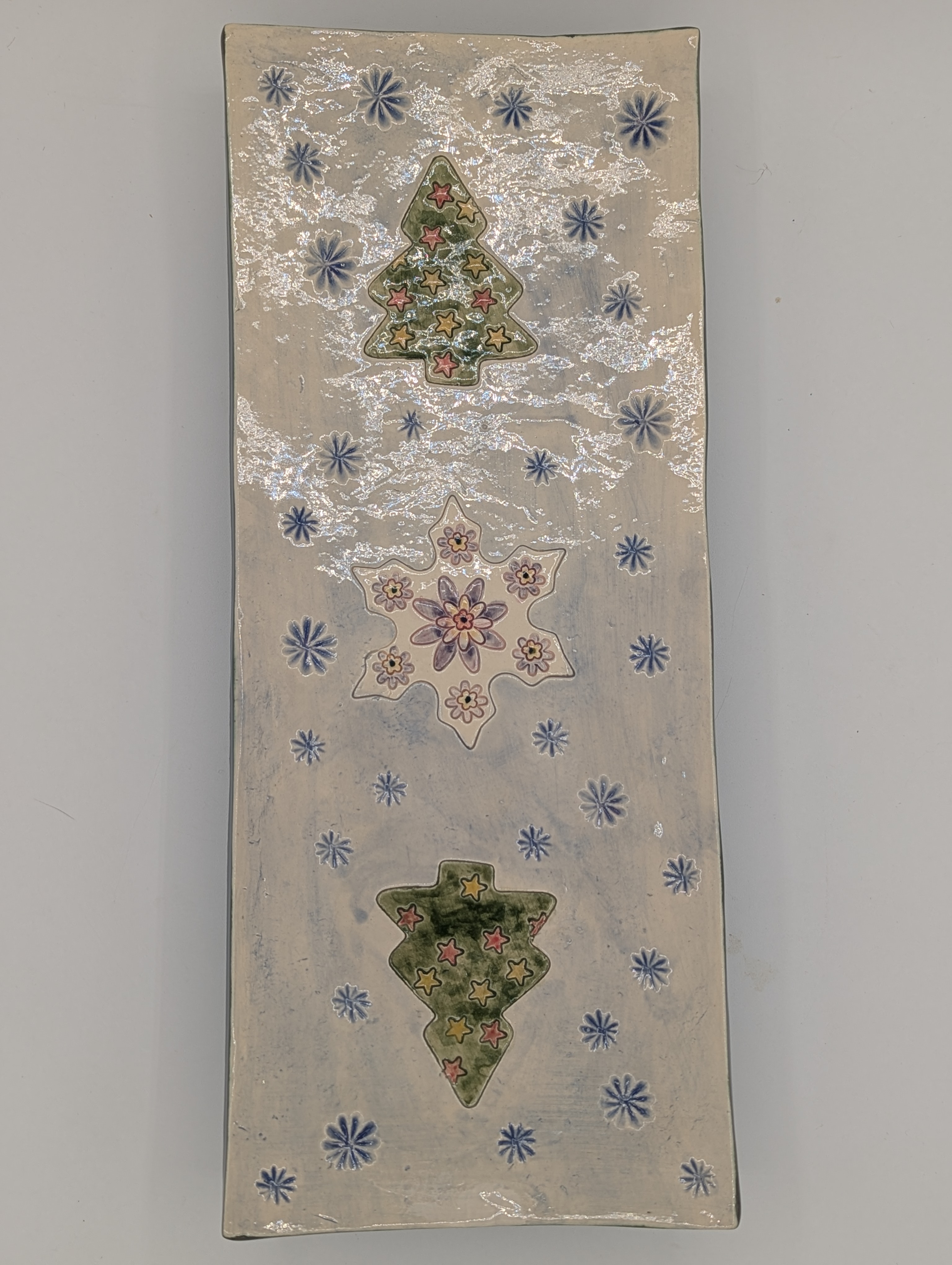 Christmas Footed  Serving Tray