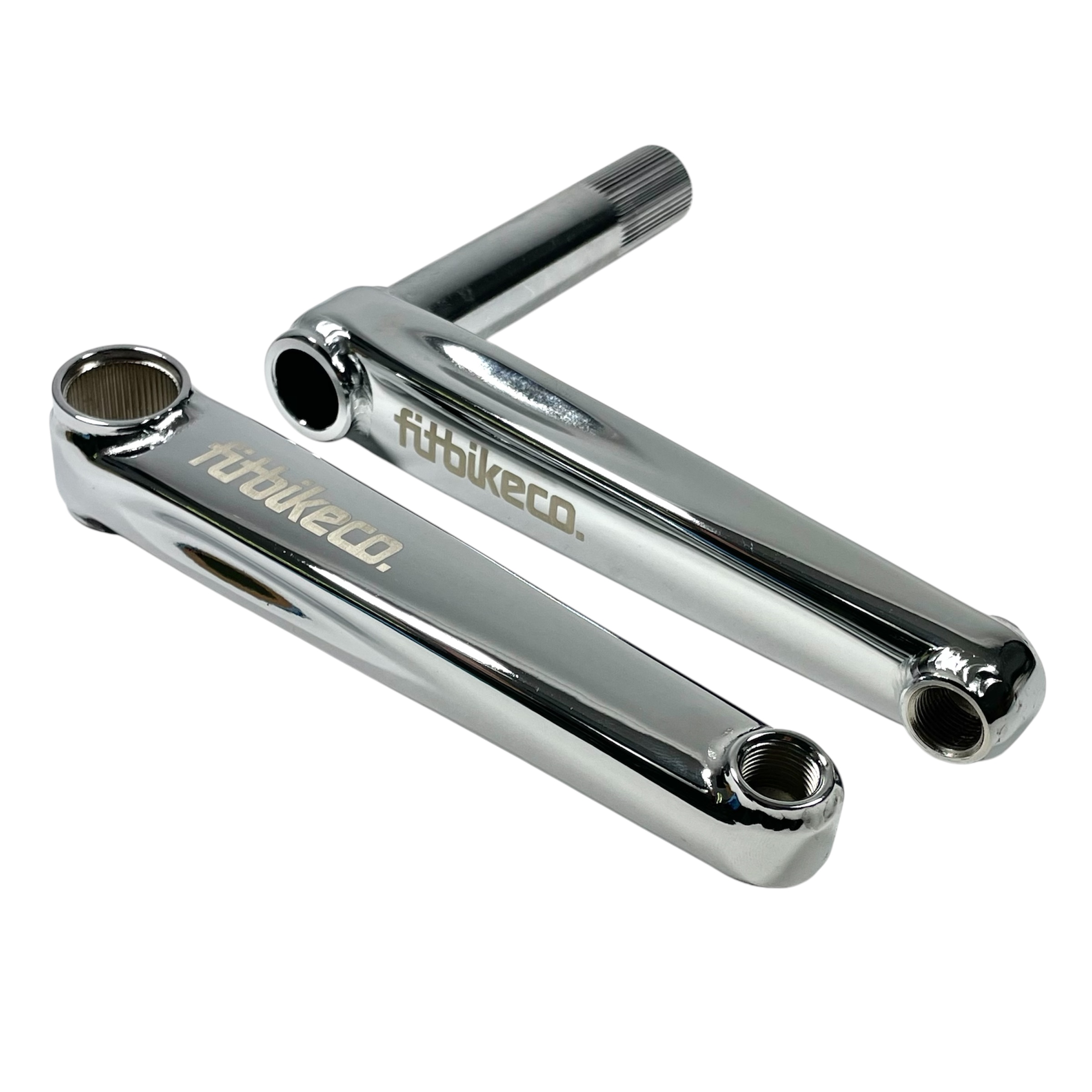 ✨ FitBikeCo Chrome Crankset with Mid BB Kit – Premium BMX Crank