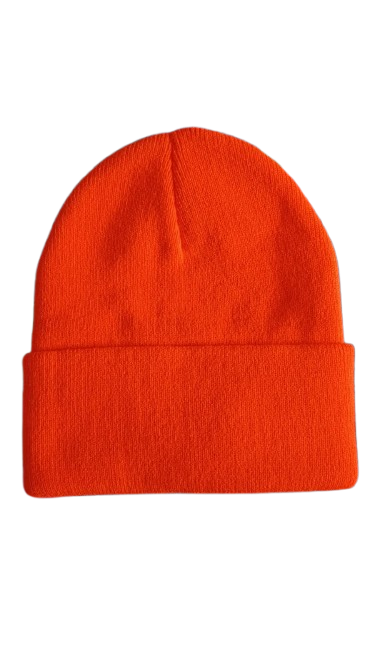 Bright Orange Winter Beanie – Warm Knit Cap by Bankiss