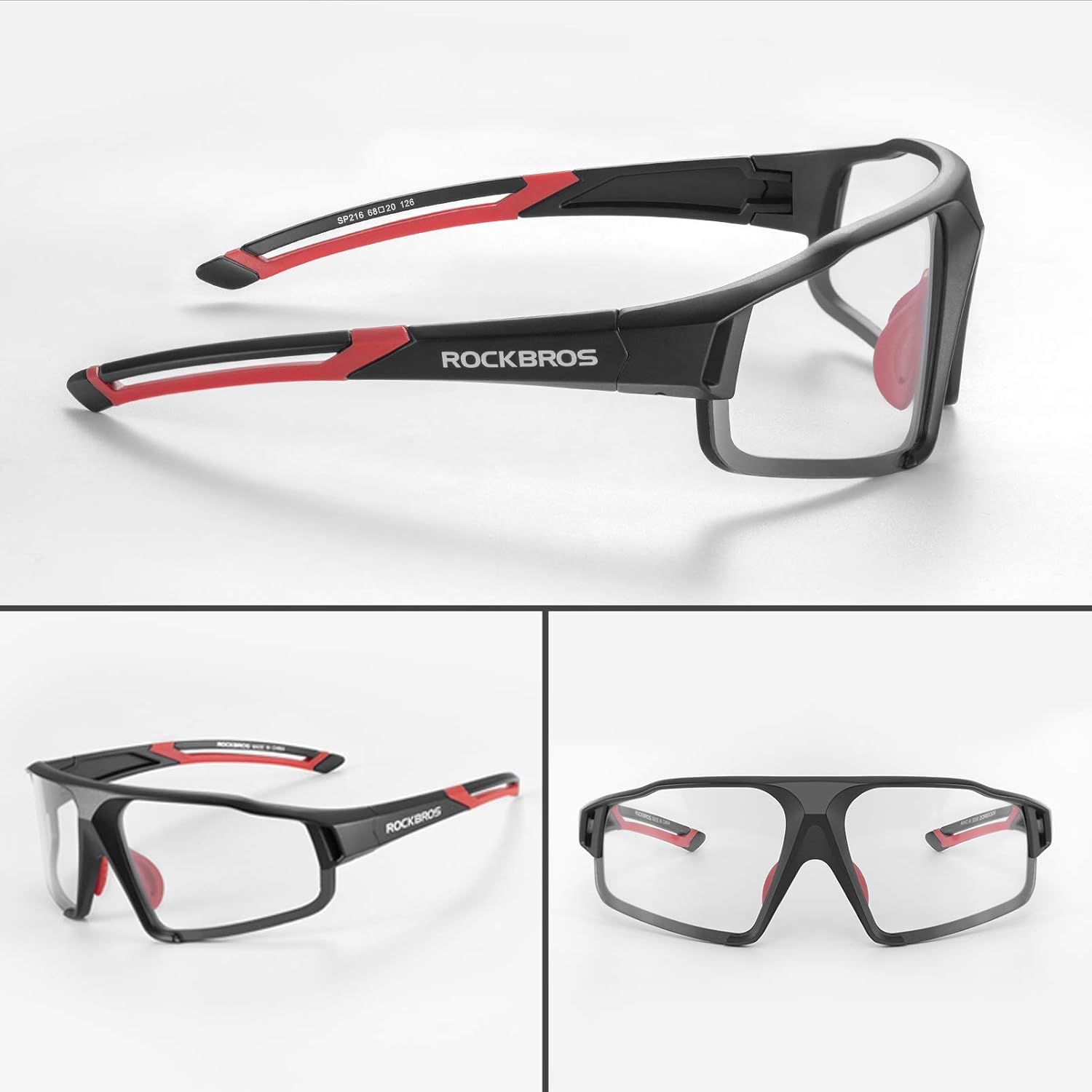 ROCKBROS Men's Photochromic Cycling Safety Glasses for Road Mountain Bike