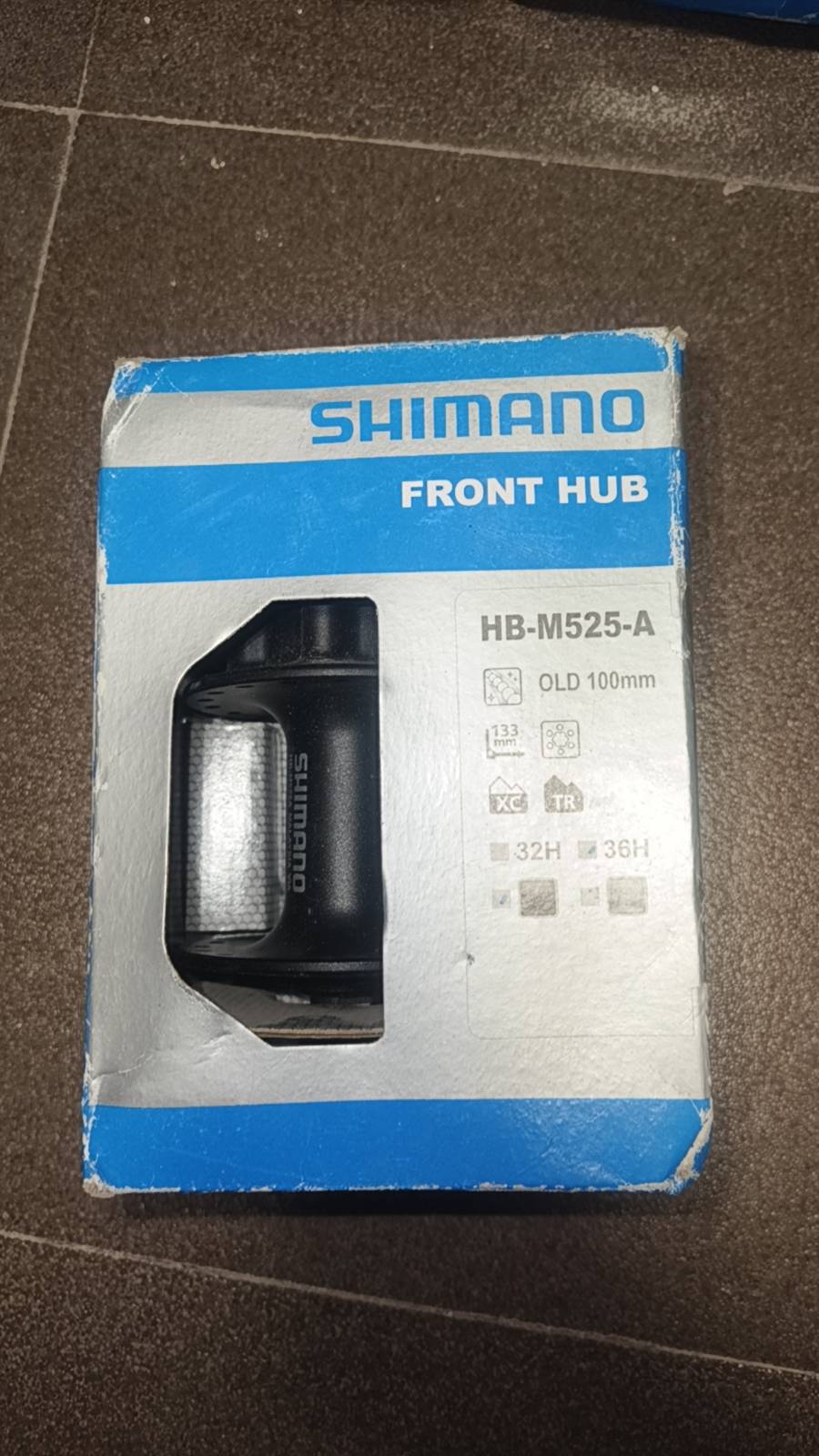 Shimano HB-M525-A Front Hub (100mm, 36H) – Durable MTB / XC Hub
