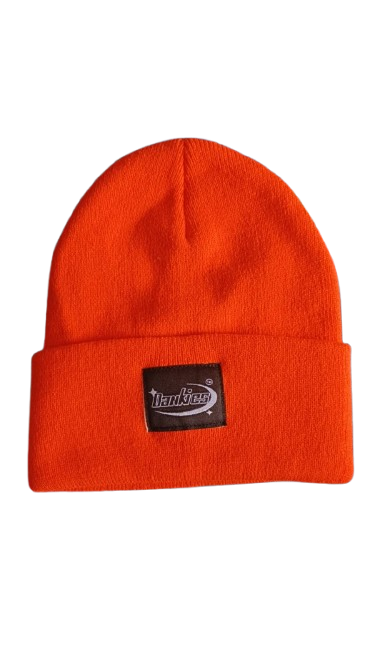 Bright Orange Winter Beanie – Warm Knit Cap by Bankiss