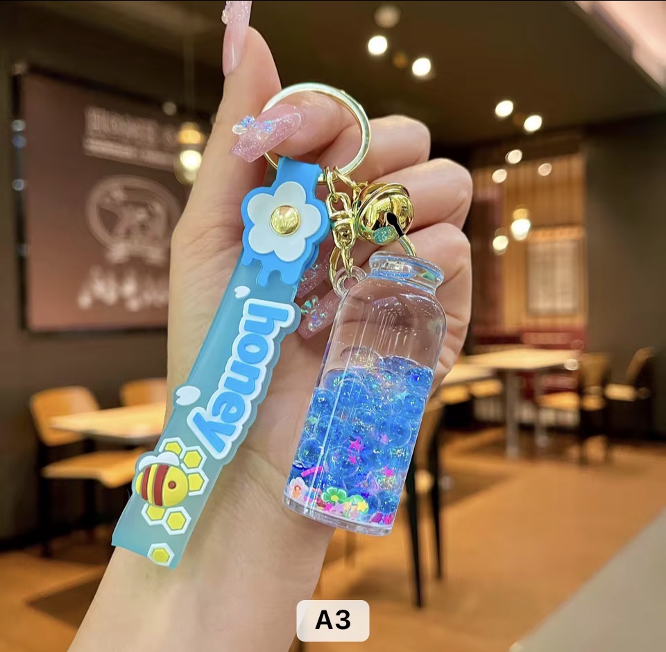 Blueberry Fairy Dust Bottle Keychain