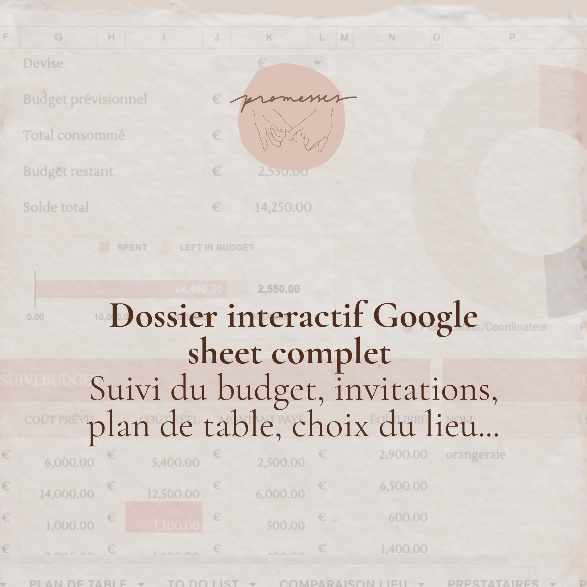 Dossier interactif Google Sheet complet