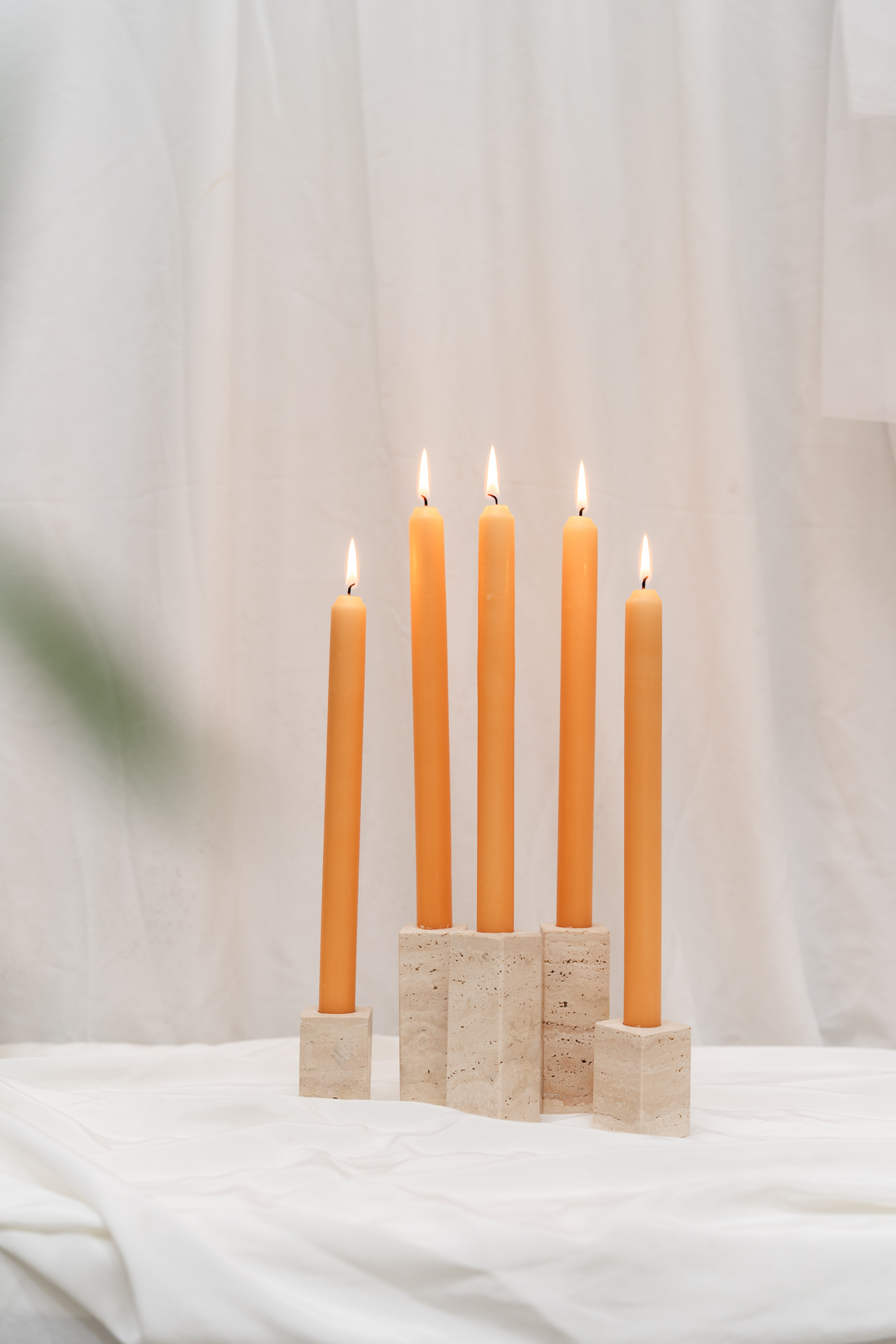 Bougeoir en travertin