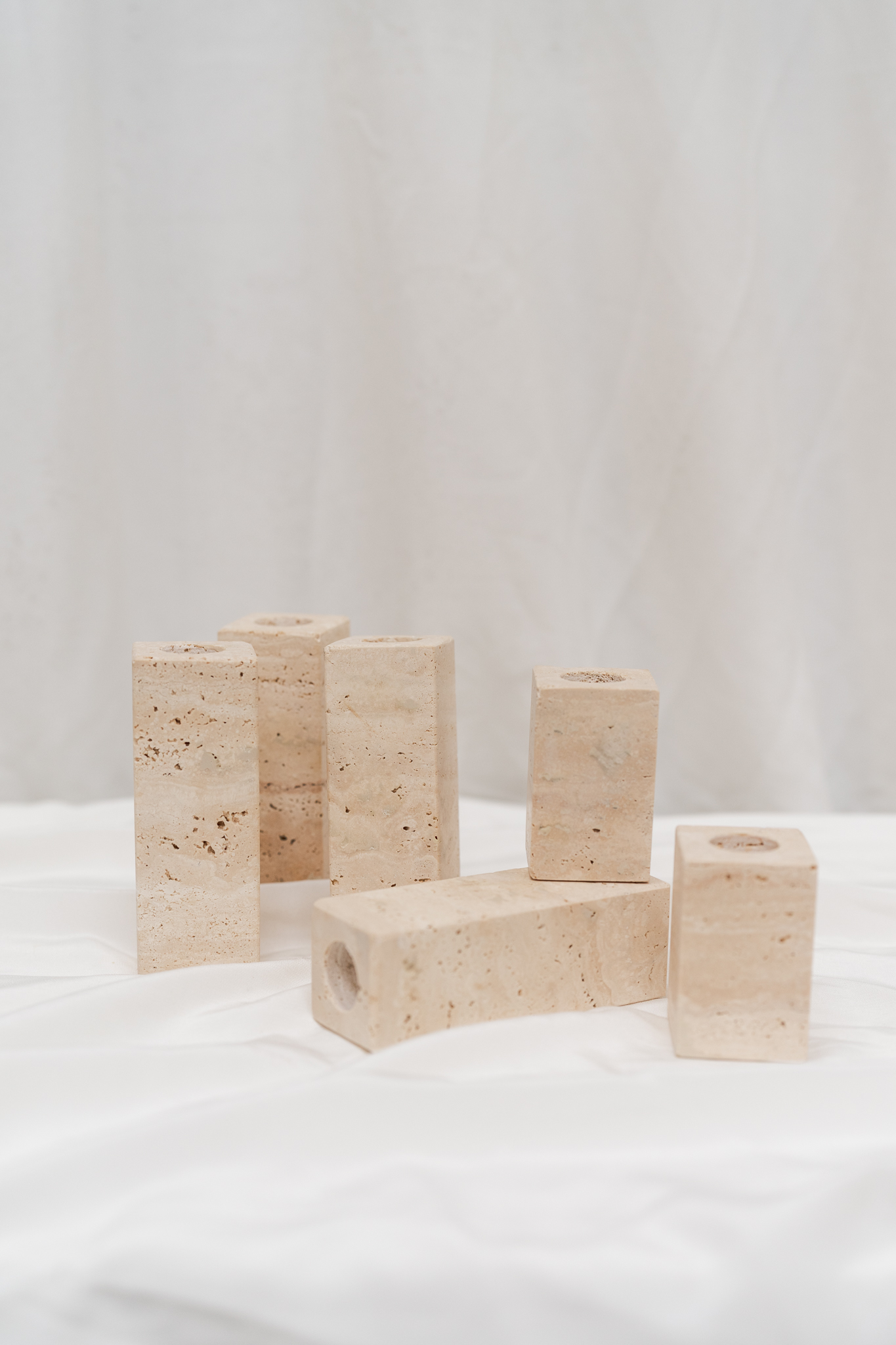 Bougeoir en travertin