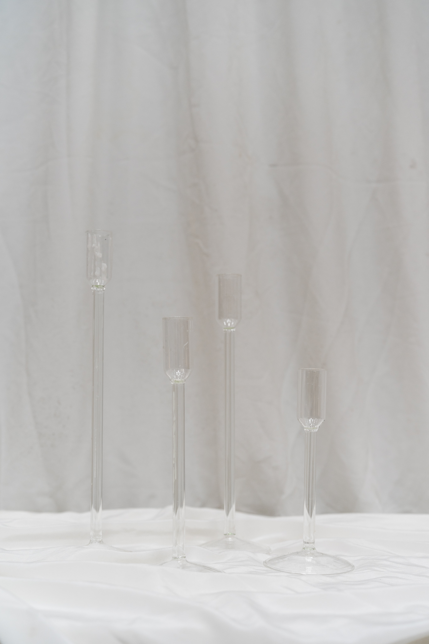 Trio de bougeoir en verre