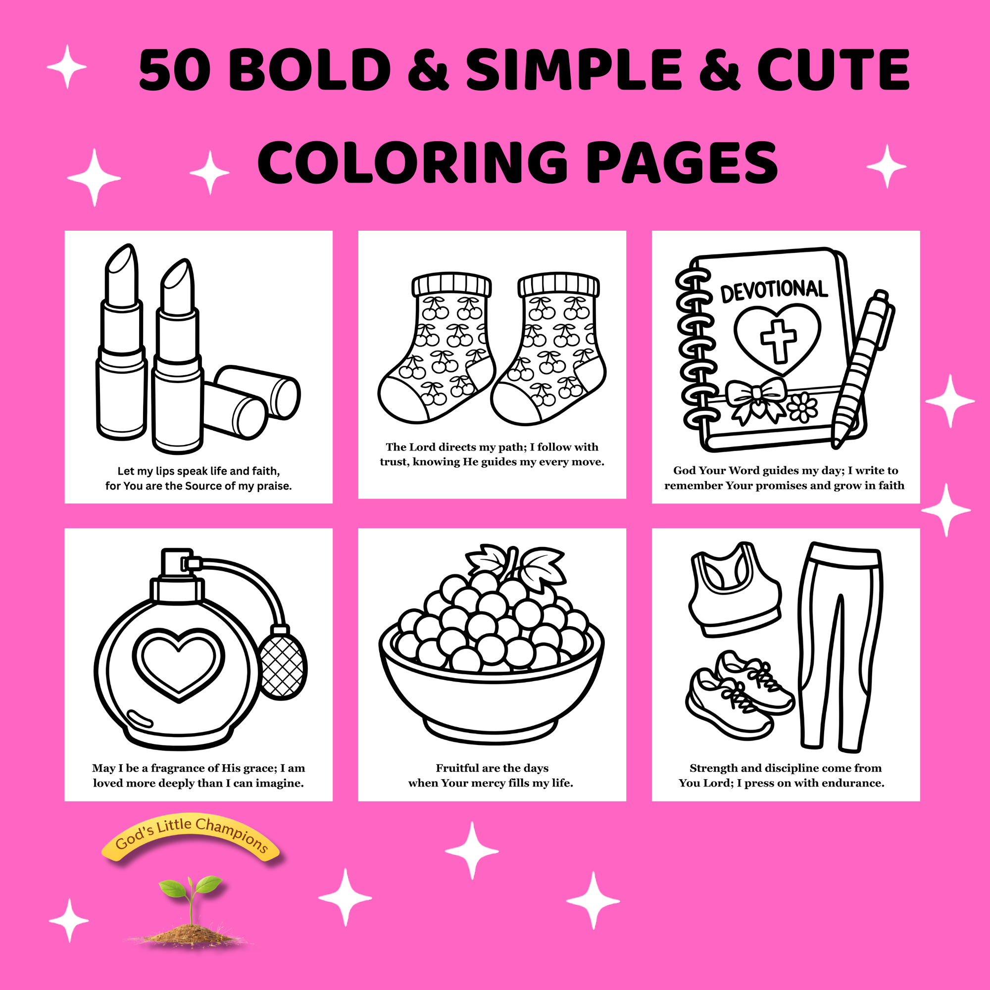 Self-Care Christian Coloring Book (Printable eBook)