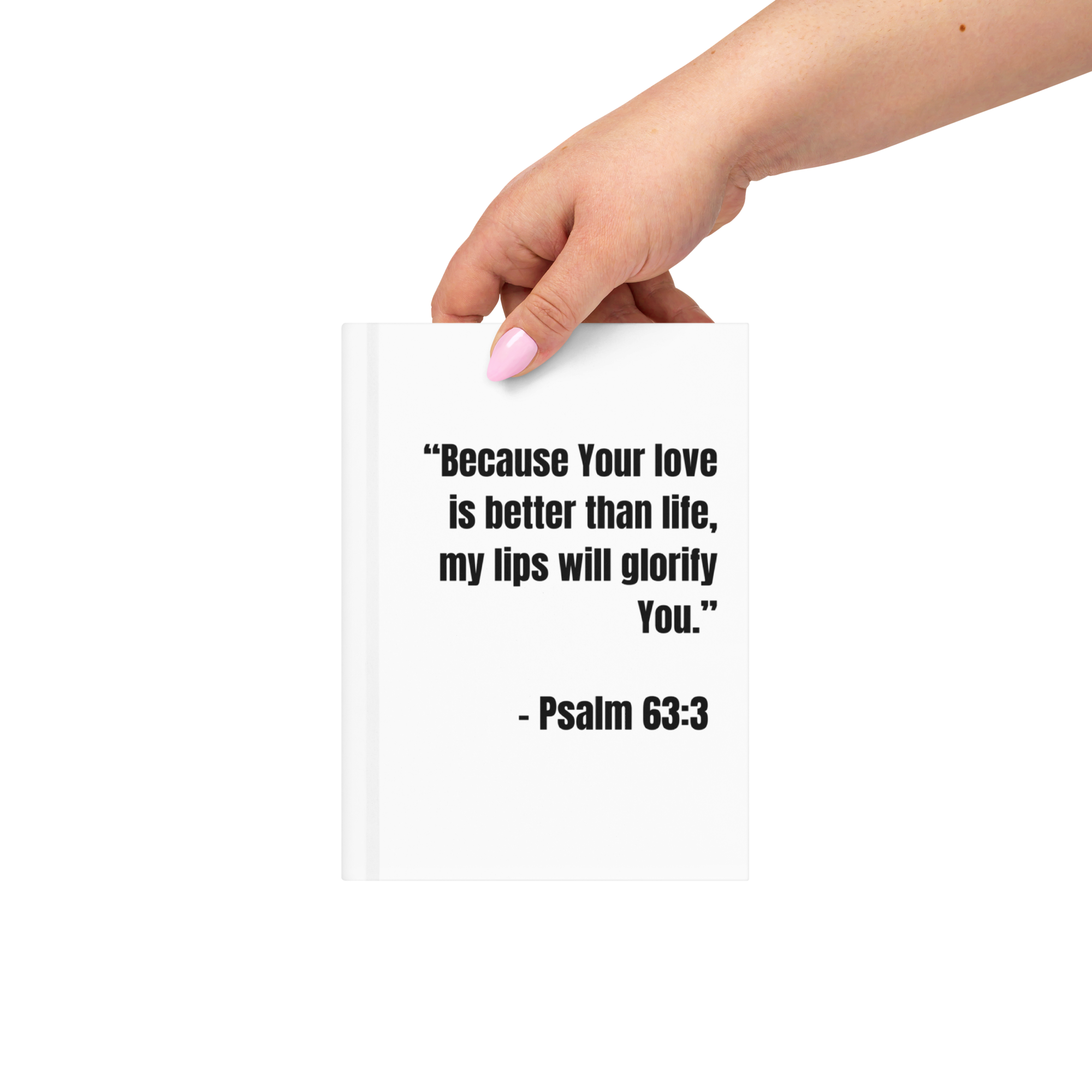 Hardcover Matte Journal - Psalm 63:3
