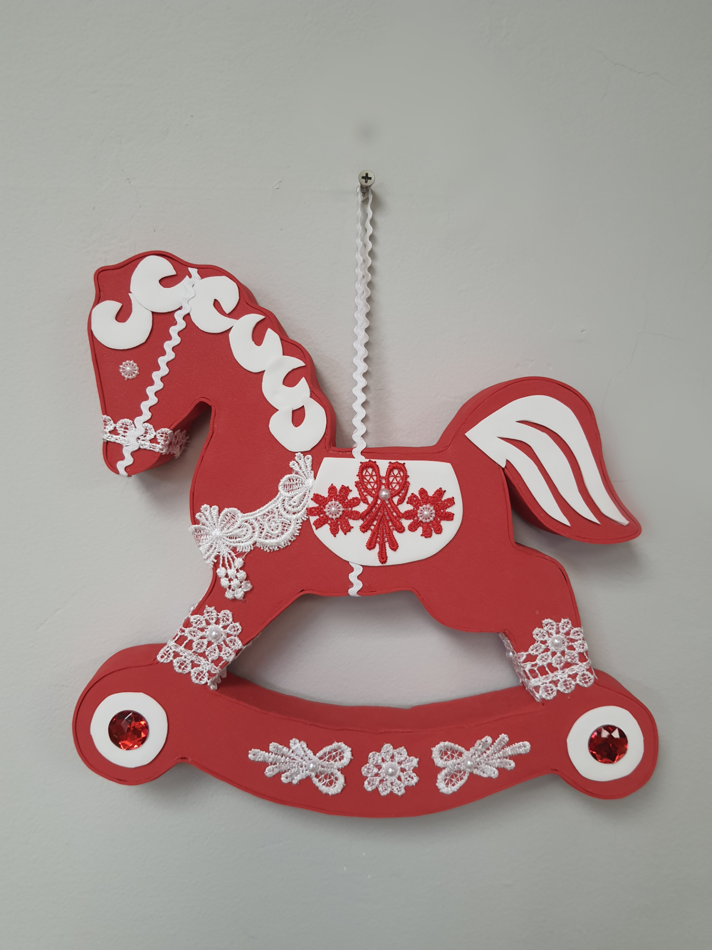 Decorative Red Rocking Horse