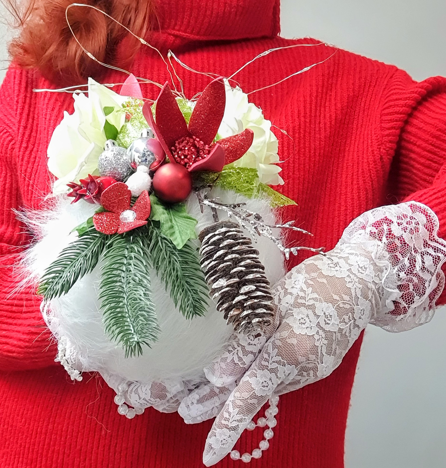 Festive Christmas ball decor 