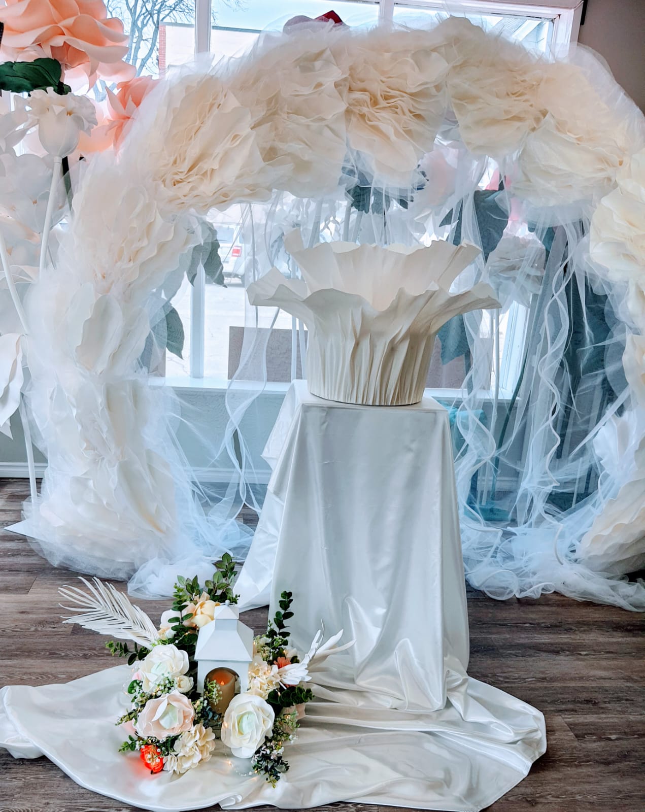 Floral Wedding Wishing Well Card Box